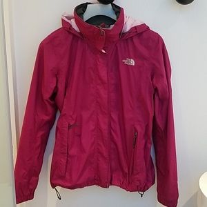 north  face hyvent rain jacket, medium